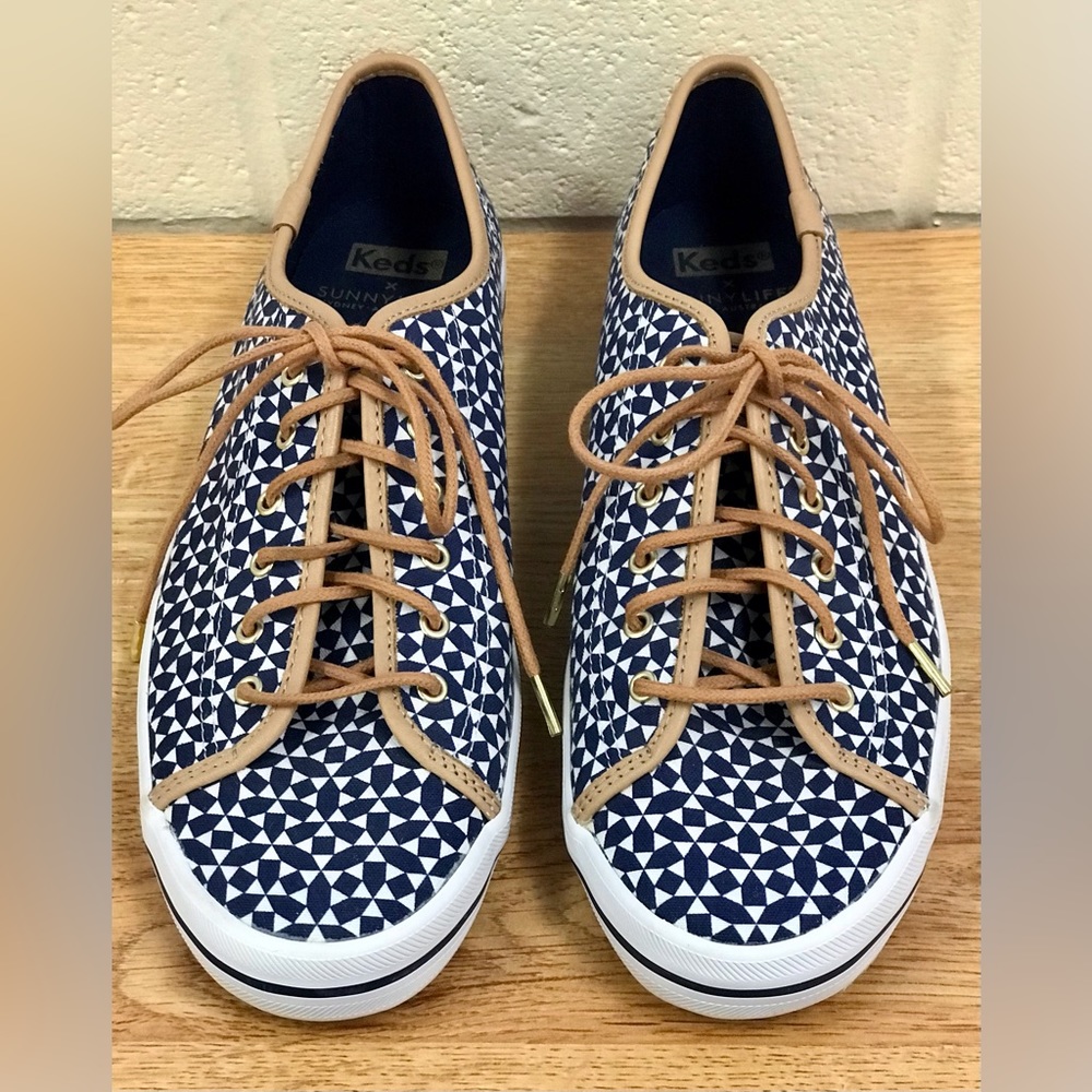 Keds Women SUNNYLIFE Andaman Navy Blue White Sneakers Tennis Shoe Kickstart 9.5